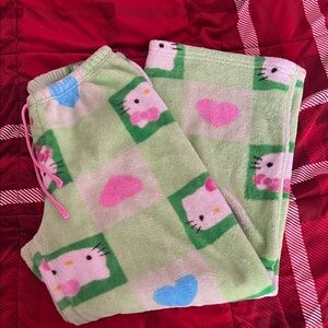 Hello Kitty Pajama Bottoms - Green and Pink